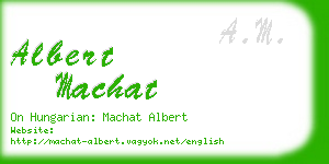 albert machat business card